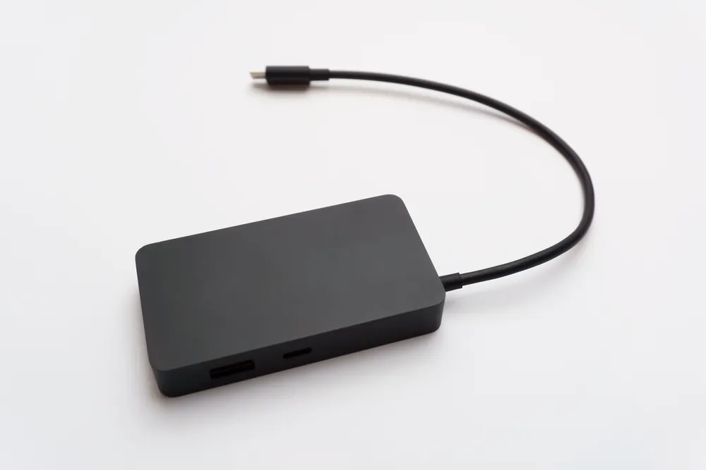 Portable external drive with cable